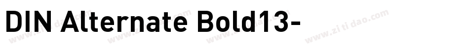 DIN Alternate Bold13字体转换